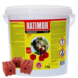 Ratimor, Bromadiolon, Würfel, wachsblock